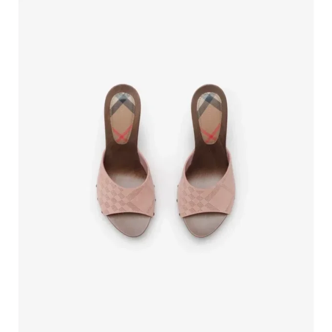 Check Suede Potter Mules Check Suede Potter Mules