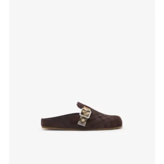 Check Suede Urchin Clogs