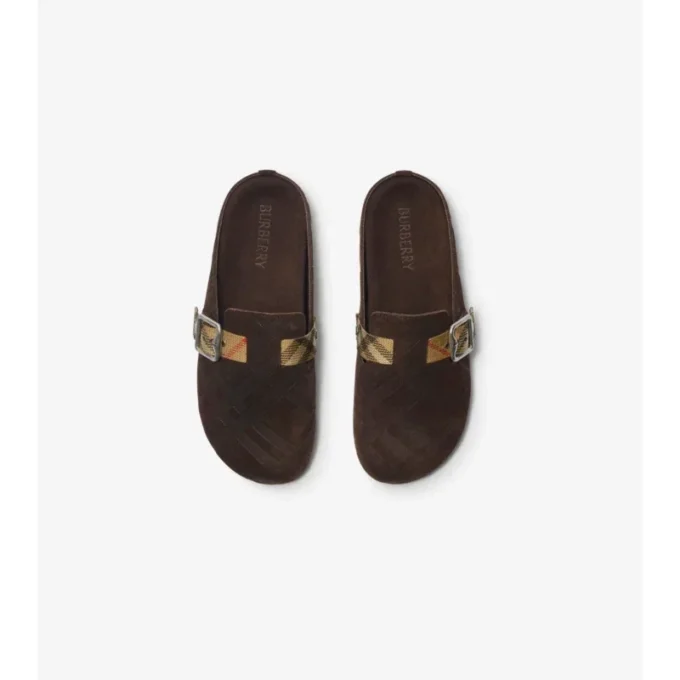 Check Suede Urchin Clogs Check Suede Urchin Clogs