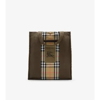 Check Trench Tote 