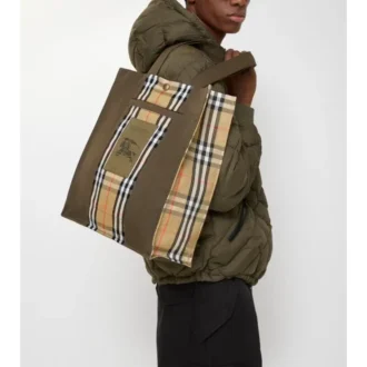 Check Trench Tote 
