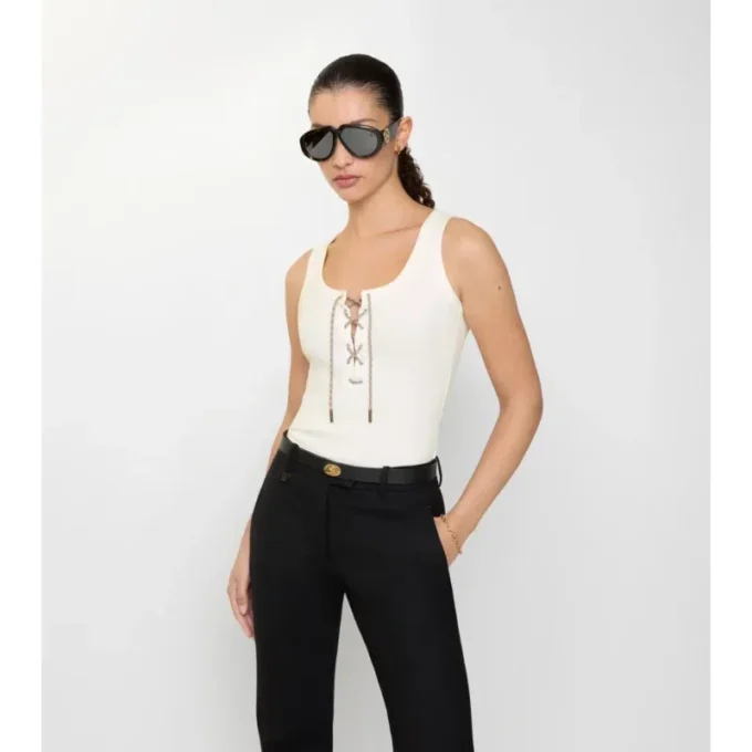 Check Trim-linne i bomullsblandning Check Trim-linne i bomullsblandning