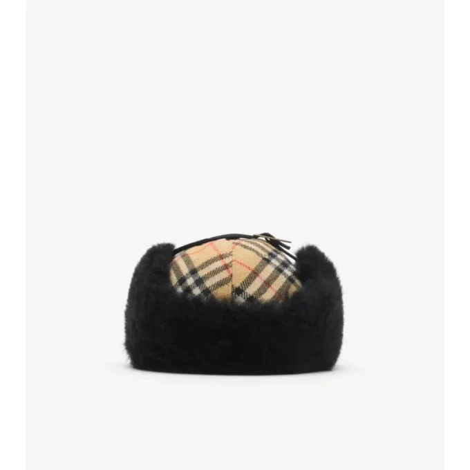 Check Wool Trapper Cap Check Wool Trapper Cap