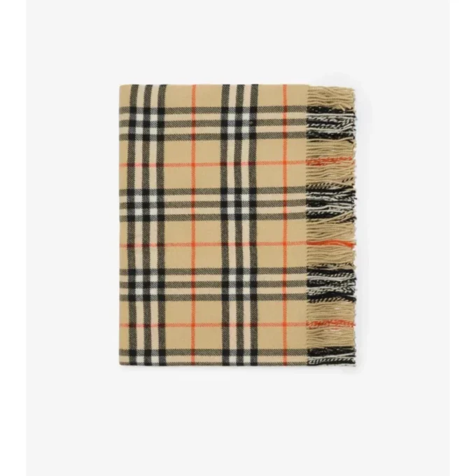 Checkad filt i ull och kashmir Checkad filt i ull och kashmir