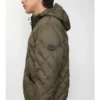 Doversgreen-dunjacka i nylon med rutmönster Doversgreen-dunjacka i nylon med rutmönster