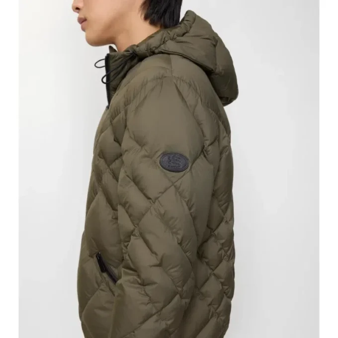 Doversgreen-dunjacka i nylon med rutmönster Doversgreen-dunjacka i nylon med rutmönster