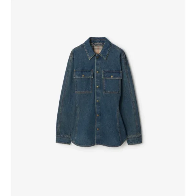 Fit-and-flare-Denim-skjorta Fit-and-flare-Denim-skjorta