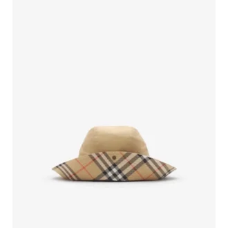 Gabardine-hatt med rutmönster