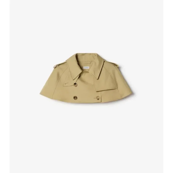 Gabardine-trenchcoat med cape Gabardine-trenchcoat med cape