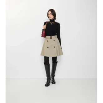 Gabardine-trenchcoat-minikjol