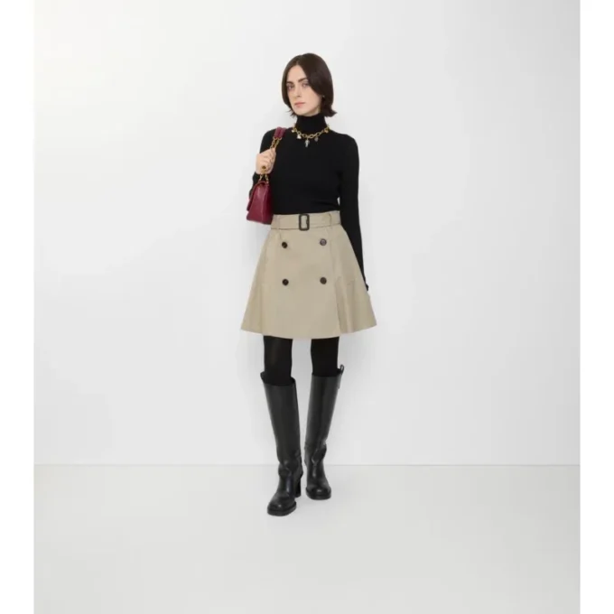 Gabardine-trenchcoat-minikjol Gabardine-trenchcoat-minikjol