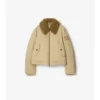 Gabardinejacka med shearlingkrage Gabardinejacka med shearlingkrage