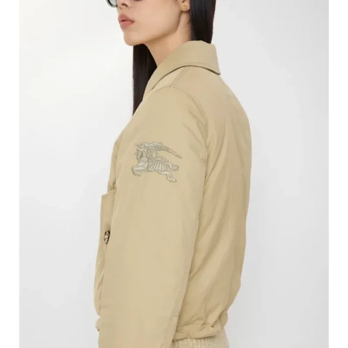 Gabardinejacka med shearlingkrage Gabardinejacka med shearlingkrage