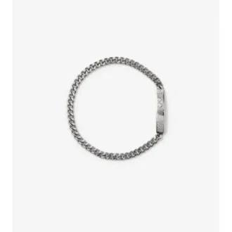 Graverat kedjearmband med rutmönster