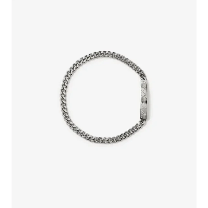 Graverat kedjearmband med rutmönster Graverat kedjearmband med rutmönster