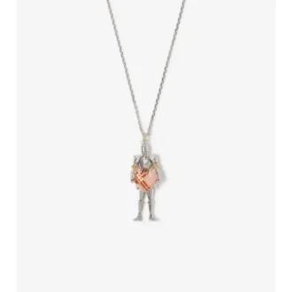 Halsband med hjärtberlock i form av en riddare Halsband med hjärtberlock i form av en riddare