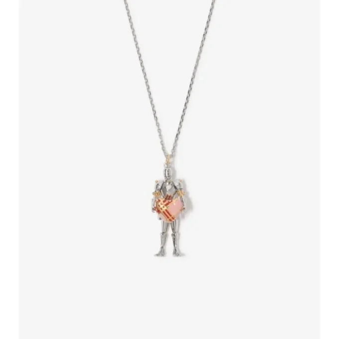 Halsband med hjärtberlock i form av en riddare Halsband med hjärtberlock i form av en riddare