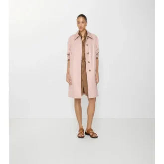 Halvlang Camden-Car Coat i Tropical Gabardine