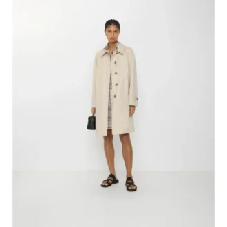 Halvlang Camden-Car Coat i Tropical Gabardine
