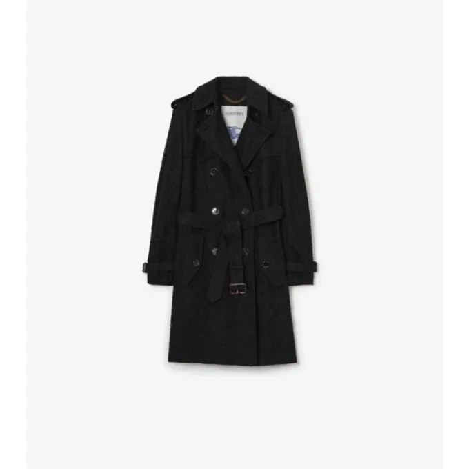 Halvlang Foxfield-trenchcoat i paisley-spets Halvlang Foxfield-trenchcoat i paisley-spets