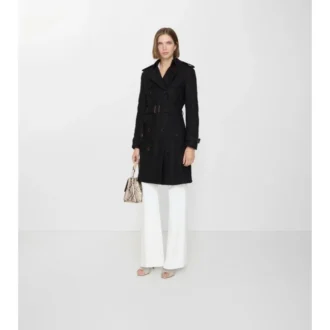 Halvlang Foxfield-trenchcoat i paisley-spets