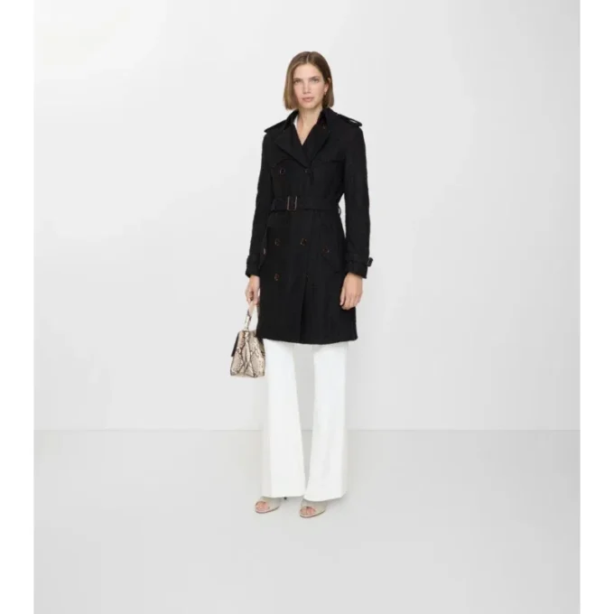 Halvlang Foxfield-trenchcoat i paisley-spets Halvlang Foxfield-trenchcoat i paisley-spets