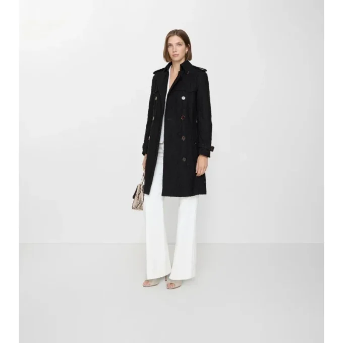 Halvlang Foxfield-trenchcoat i paisley-spets Halvlang Foxfield-trenchcoat i paisley-spets