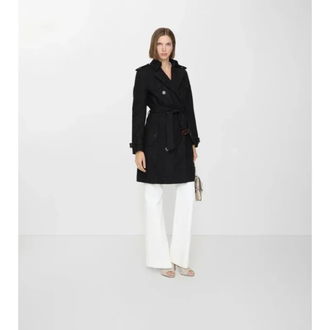 Halvlang Foxfield-trenchcoat i paisley-spets Halvlang Foxfield-trenchcoat i paisley-spets