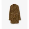 Halvlang Lawshall-Trench Coat i paisley-mönstrat mocka Halvlang Lawshall-Trench Coat i paisley-mönstrat mocka