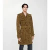 Halvlang Lawshall-Trench Coat i paisley-mönstrat mocka Halvlang Lawshall-Trench Coat i paisley-mönstrat mocka