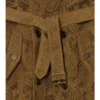 Halvlang Lawshall-Trench Coat i paisley-mönstrat mocka Halvlang Lawshall-Trench Coat i paisley-mönstrat mocka
