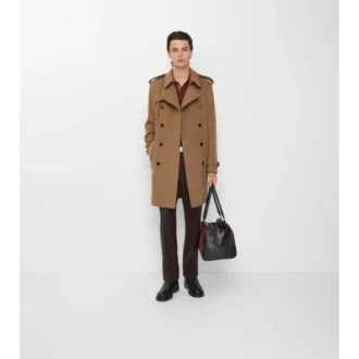Halvlang trenchcoat i kashmir
