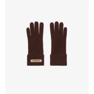 Handskar i ullblandning med logotyp