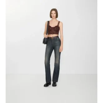 Högmidjade bootcut-jeans