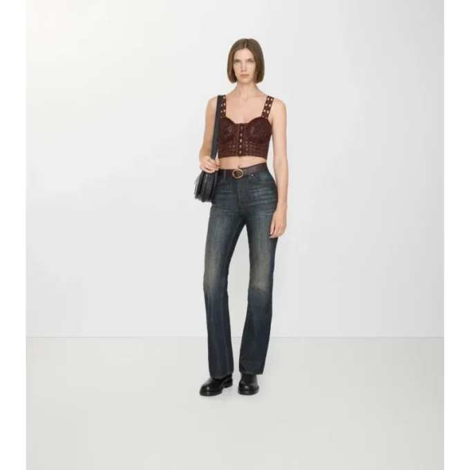 Högmidjade bootcut-jeans Högmidjade bootcut-jeans