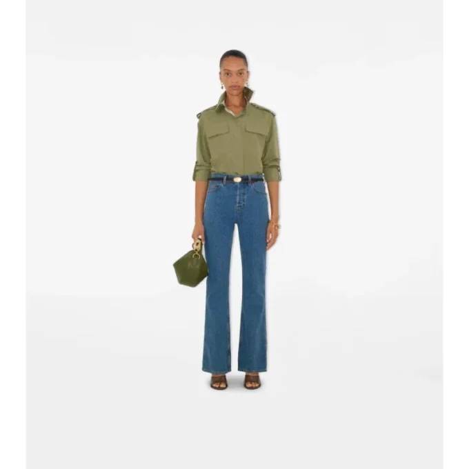 Högmidjade bootcut-jeans Högmidjade bootcut-jeans