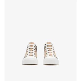 Högskodda sneakers i bomullsmönster