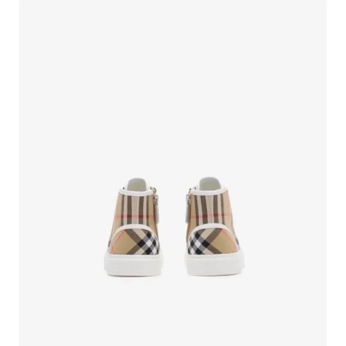 Högskodda sneakers i bomullsmönster Högskodda sneakers i bomullsmönster