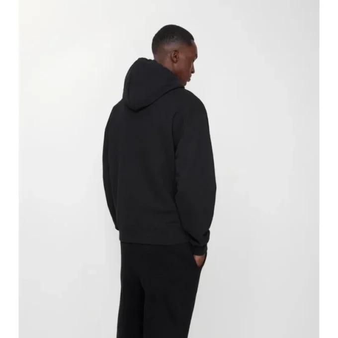 Hoodie i bomull med gotisk logotyp Hoodie i bomull med gotisk logotyp