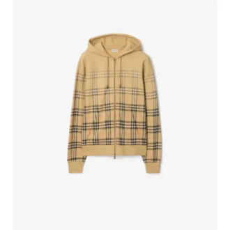 Hoodie i bomull med gradientmönster och dragkedja Hoodie i bomull med gradientmönster och dragkedja