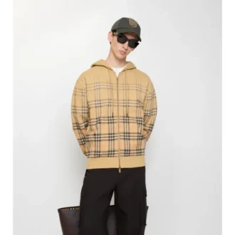 Hoodie i bomull med gradientmönster och dragkedja Hoodie i bomull med gradientmönster och dragkedja
