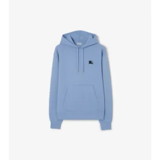 Hoodie i bomull med Knight Stamp