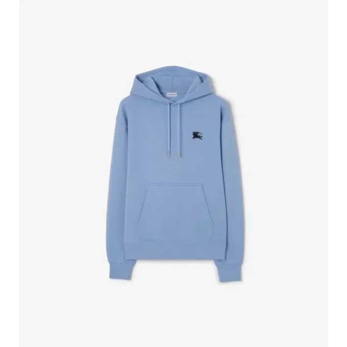 Hoodie i bomull med Knight Stamp Hoodie i bomull med Knight Stamp