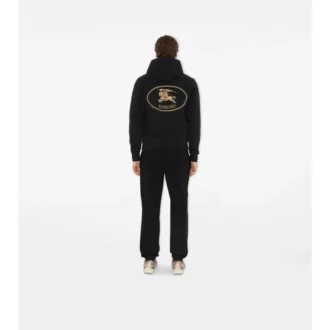 Hoodie i bomull med Knight Stamp