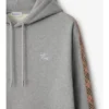 Hoodie i bomull med rutmönster Hoodie i bomull med rutmönster