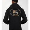 Hoodie i bomull med rutmönster och dragkedja Hoodie i bomull med rutmönster och dragkedja