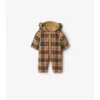Hoodie-overall i fleece med rutmönster Hoodie-overall i fleece med rutmönster