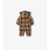 Hoodie-overall i fleece med rutmönster Hoodie-overall i fleece med rutmönster