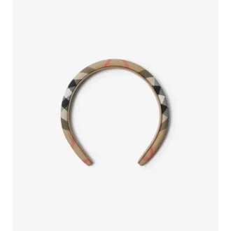 Hårband i nylon med rutmönster