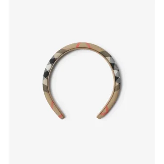 Hårband i nylon med rutmönster